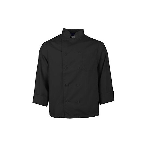 Allpoints Kng 2Xl Lw Chef Coat Black Long Sleeve 2577BLK2XL - main